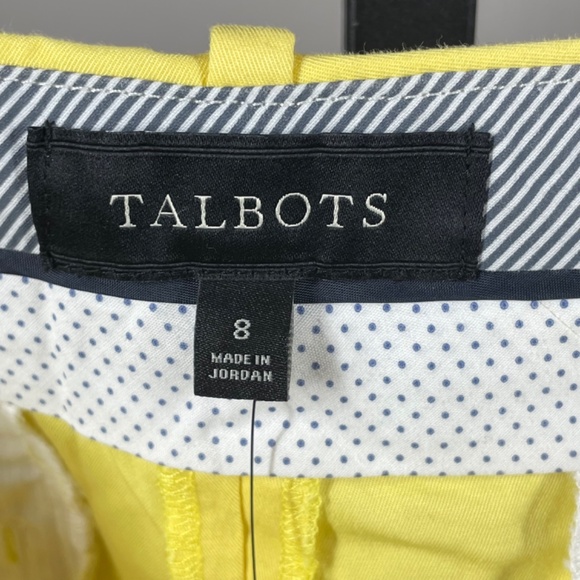 NEW Talbots Pants Womens 8 yellow straight leg casual classic colorful - Picture 4 of 9